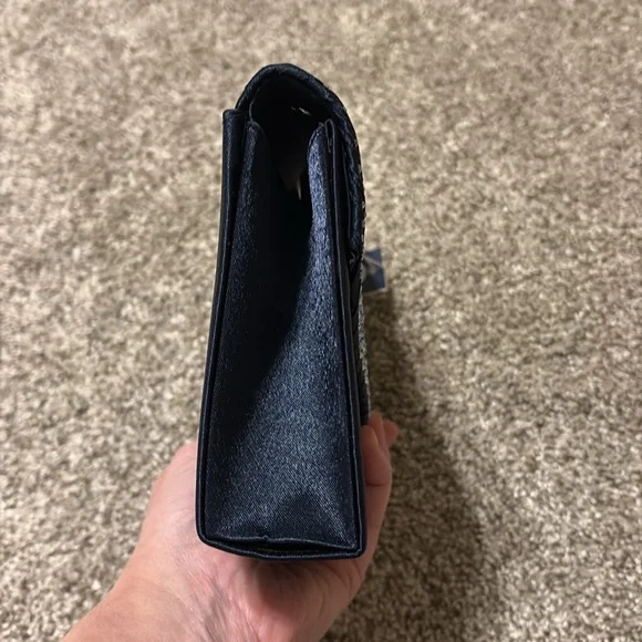 Charming Tailor Midnight Blue Studded Clutch - Picture 7 of 10